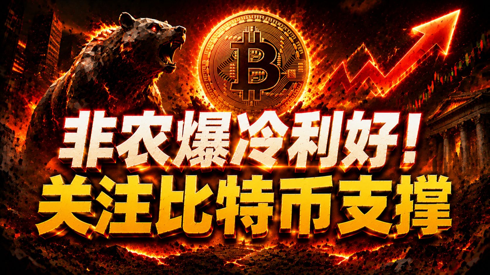 7.3比特币BTC行情分析，比特币利好来袭！非农数据大幅低于预期？周末机会在哪？重点关注支撑！