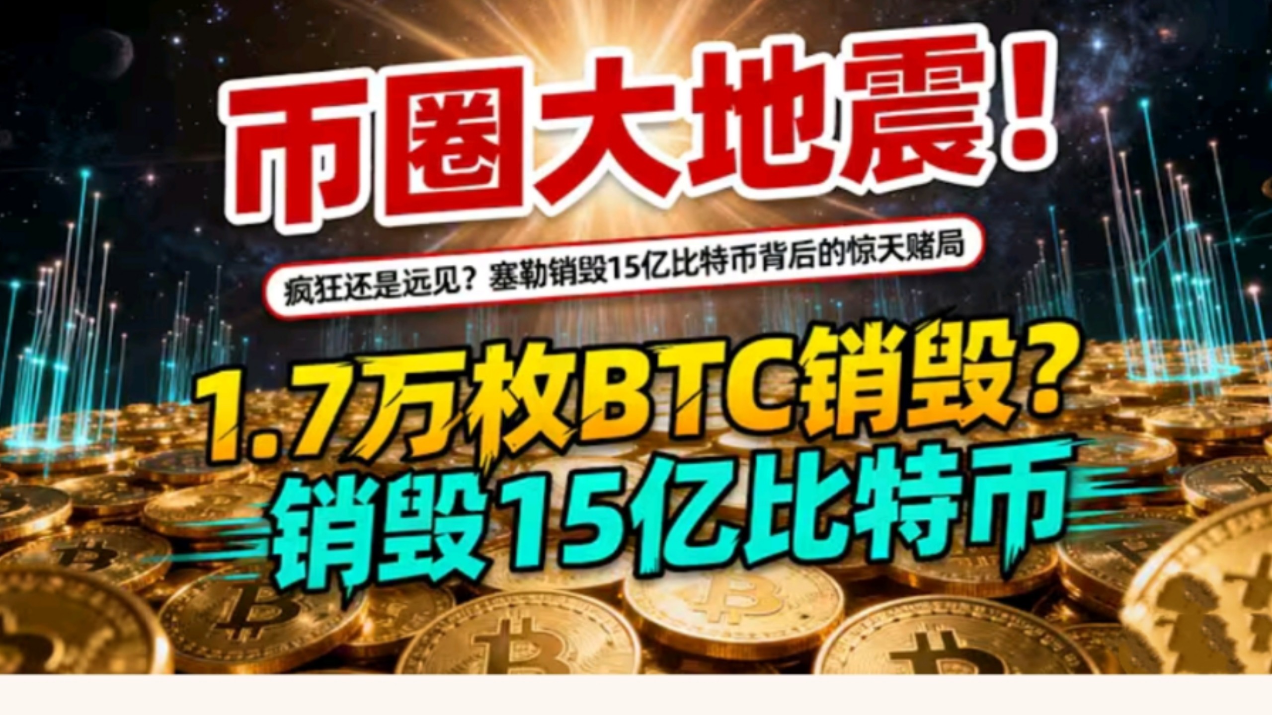 币圈大地震！1.7万枚BTC销毁？塞勒销毁15亿比特币背后的惊天赌局,最近加密圈出了个足以载入史册.