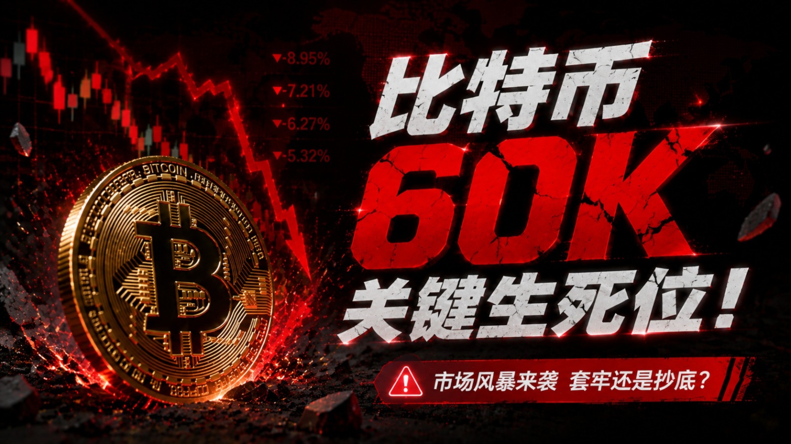 比特币 BTC 60K关键生死位！BTC行情分析