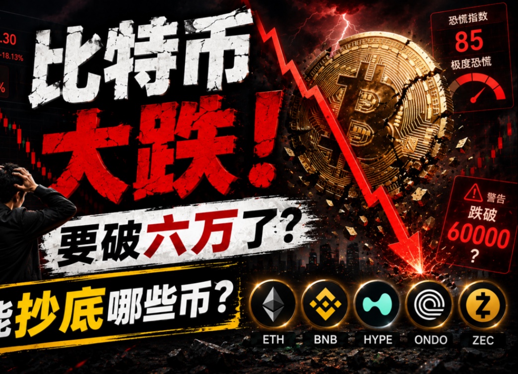 比特币大跌!第三段下跌来了 会跌破六万？能抄底了吗？